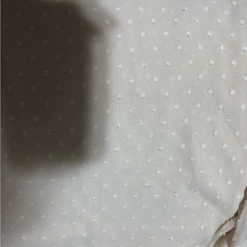 Zara cream  Sheer Fitted Blouse with Mandarin Collar xs - Picture 6 of 10